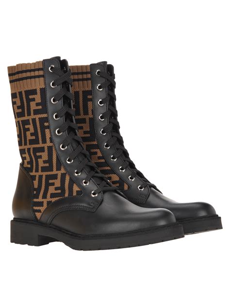 black boots fendi|fendi combat boots.